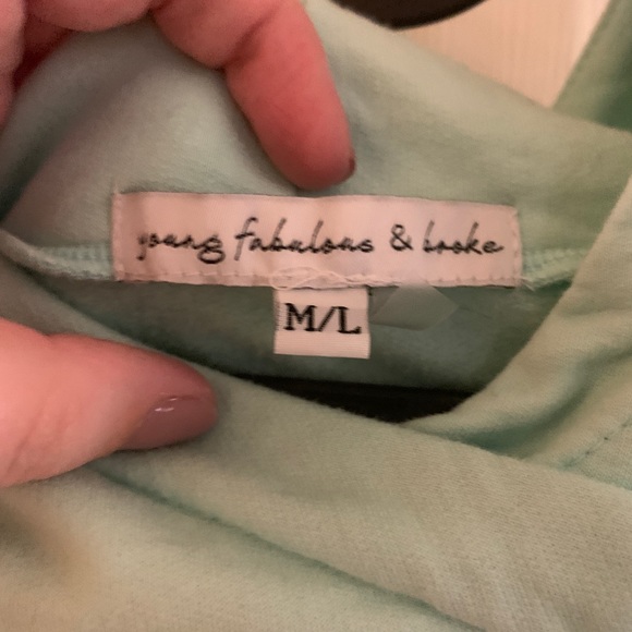 Young Fabulous & Broke Teal Ombré M/L Sweatshirt - Picture 8 of 11